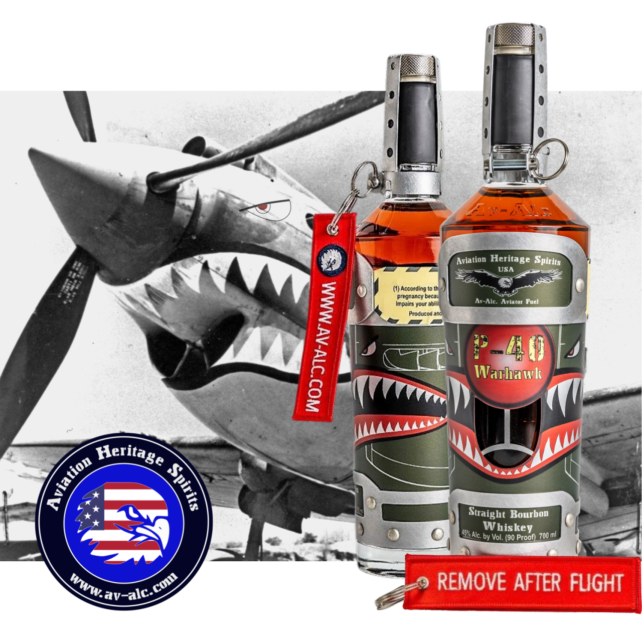 Curtiss P40 Shark Mouth, Texas Straight Bourbon Whiskey