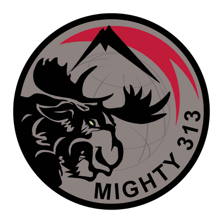 C-17 313th "Mighty Moose" Heritage Label Bottle